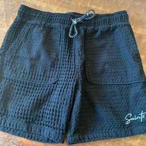 Saints Brand Black waffle short Size Large